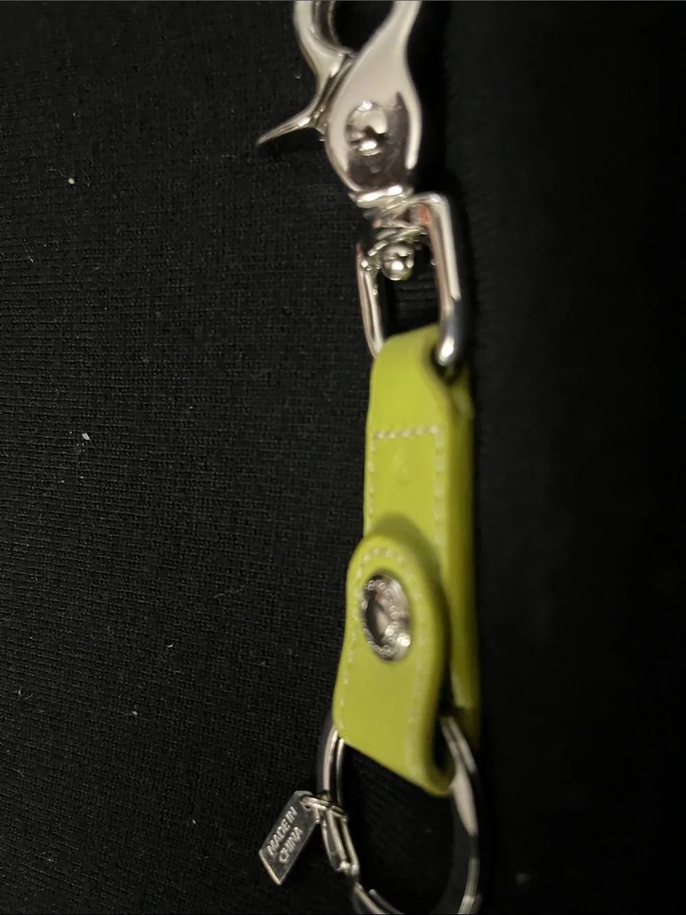 NWOT COACH VINTAGE PISTACHIO LEATHER KEY FOB